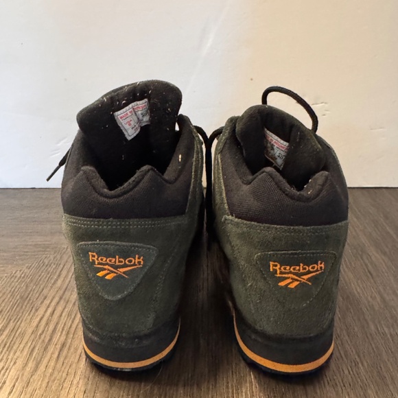 Vintage Reebok Virazon II Leather Hiking Sneakers Shoes 1990s Green Suede SIZE 8 - Picture 5 of 8
